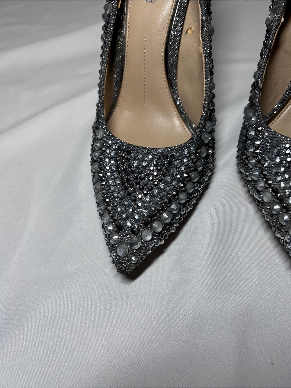 Gianni Bini Rhinestone Pointed Toe Stiletto Heels Glam Evening Pumps - Picture 4 of 14